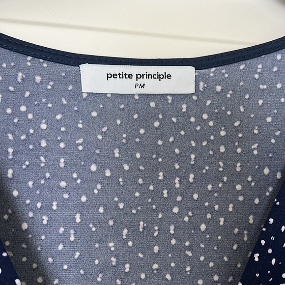 This is a Petite Principle faux wrap dress - Picture 4 of 5